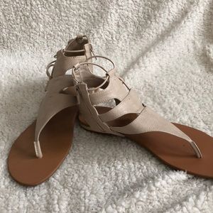 Gladiator sandal cream color size 8